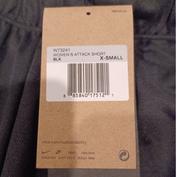 New NIKE Womens attack short TCA Black Size XS - Picture 3 of 6